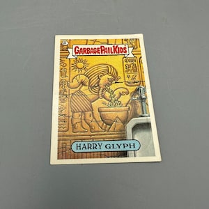 Garbage Pail Kids Card, HARRY GLYPH, #583B, 1988 Topps Card, Series 15