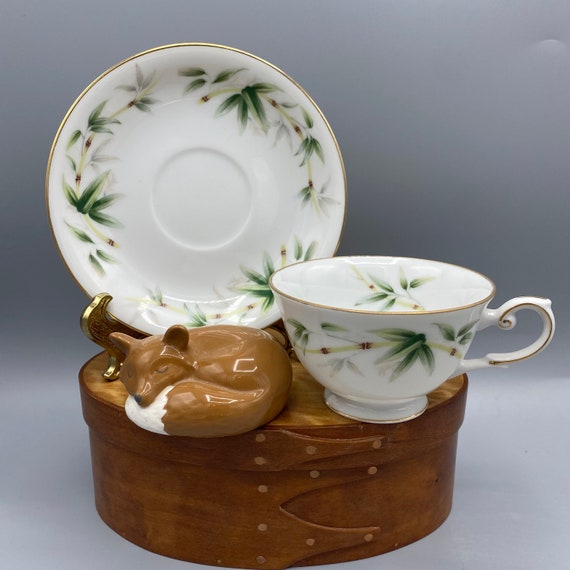 Bamboo Tea Cup and Saucer Southwind by Yamaka Japan 