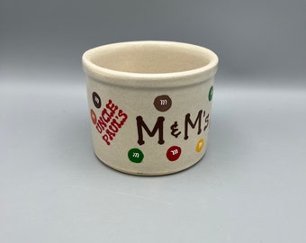 Onkel Pauls M & M's Bowl, Vintage Roseville Pottery # 21 Low Candy Bowl
