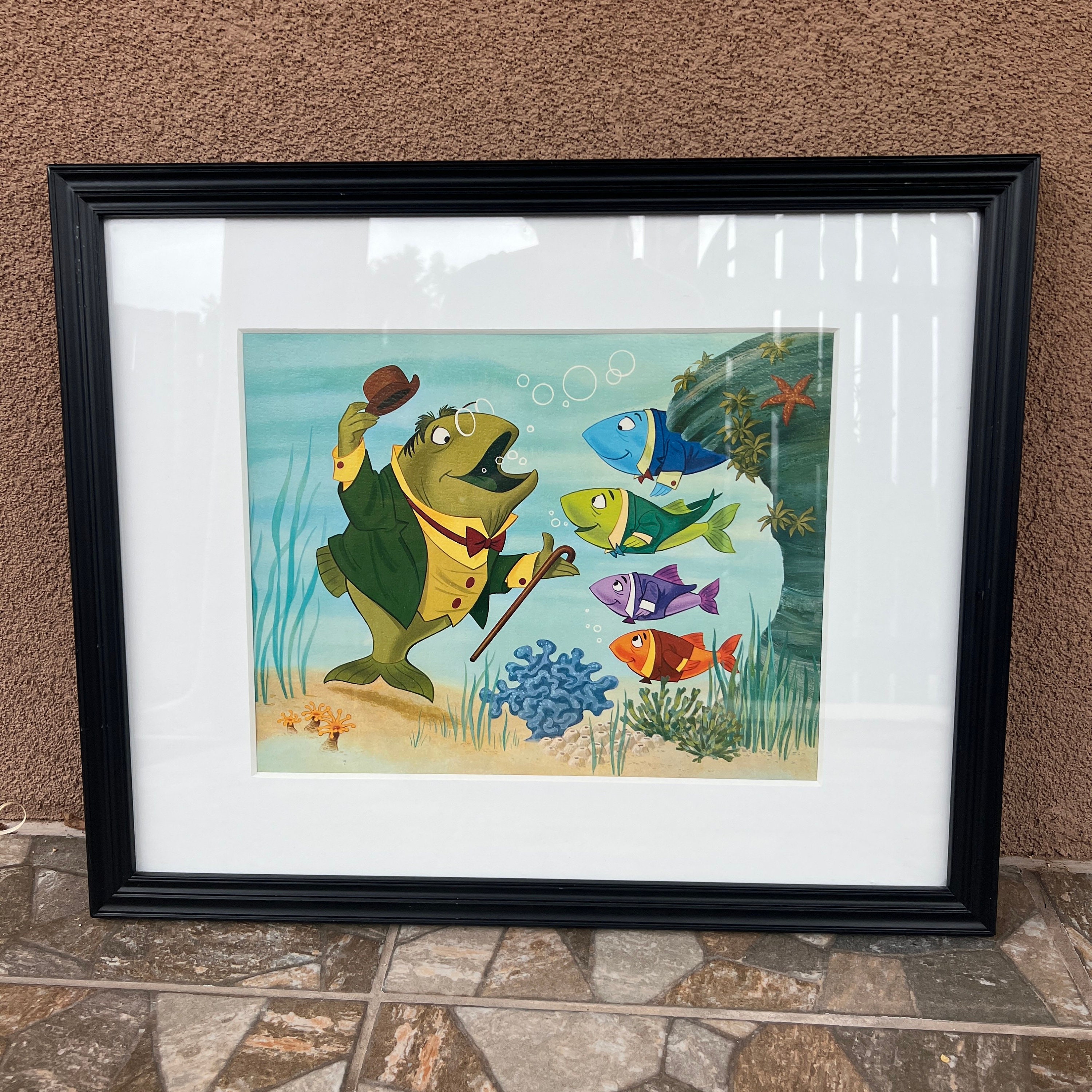 Mr. Codfish Bedknobs and Broomsticks Framed Art Print, Colorful Disney ...