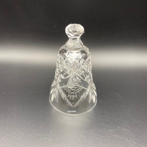 Waterford Crystal Christams 1990 Bell, Vintage Lead Crystal Bell