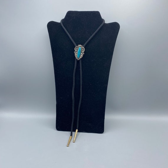 Faux Turquoise Bolo Tie, Vintage Southwestern Jew… - image 9