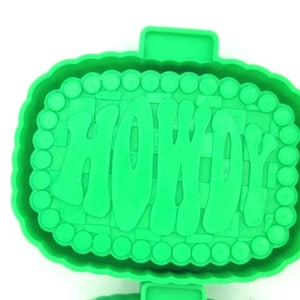 Checkered Howdy Full Size/Medium Size Freshie Silicone Mold (3D Printed PLA Housing Available)
