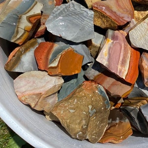 5lb Polychrome Jasper Lot: Rough Madagascar Gemstones for Cabbing