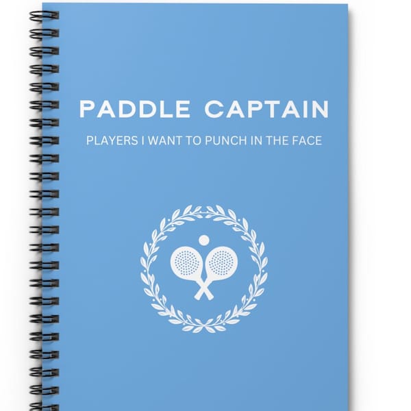 Paddle Tennis Captain Gift, Funny Paddle Gift, Platform Tennis, Funny Notebook, Paddle Captain Gift, Paddle Tennis Club, Paddle Tennis Team