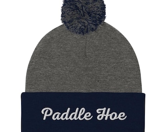 Funny Paddle Tennis Pom Pom Beanie, Platform Tennis Hat, Paddle Tennis Gift, Paddle Team, End of Season Gift, Paddle Captain