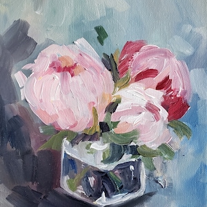 Notitiekaarten met bloemenolieverfschilderij en enveloppen