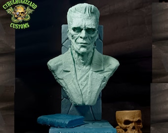 Frankenstein 1/4 scale bust resin model kit.