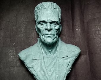 Frankenstein 1/4 scale relief unpainted resin casting.