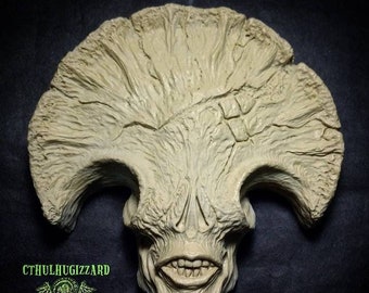 Angel of Death Skull 1/3rd scale relief unpainted resin casting. One of my 31 Heads of Halloween sculpting challenge 2021 Heads