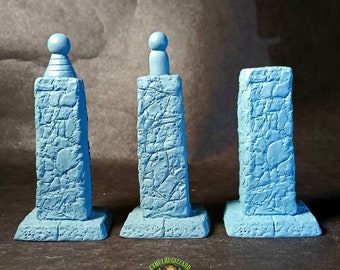 Stone pillar head stand resin  casting set for Mythic Legions and Cosmic Legions figures