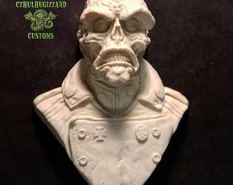 Red Skull comic book version 1/4 scale relief unpainted resin casting.