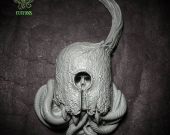 Champion of Nurgle Helmet relief 1/6th scale unpainted resin casting 5.5 inches tall