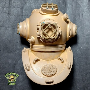 Deep Sea Diving Helmet  1/4  scale unpainted resin relief .