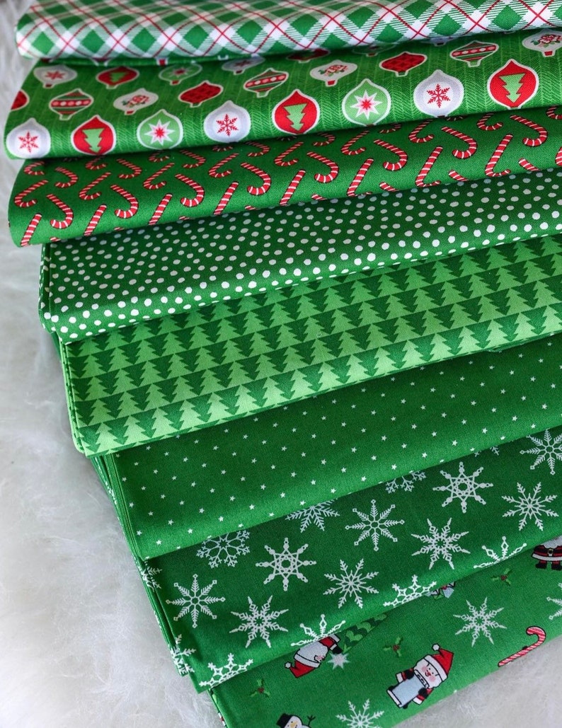 Candy Cane Lane Fabric, Pine Trees Fabric, Moda Fabrics, 24121 14