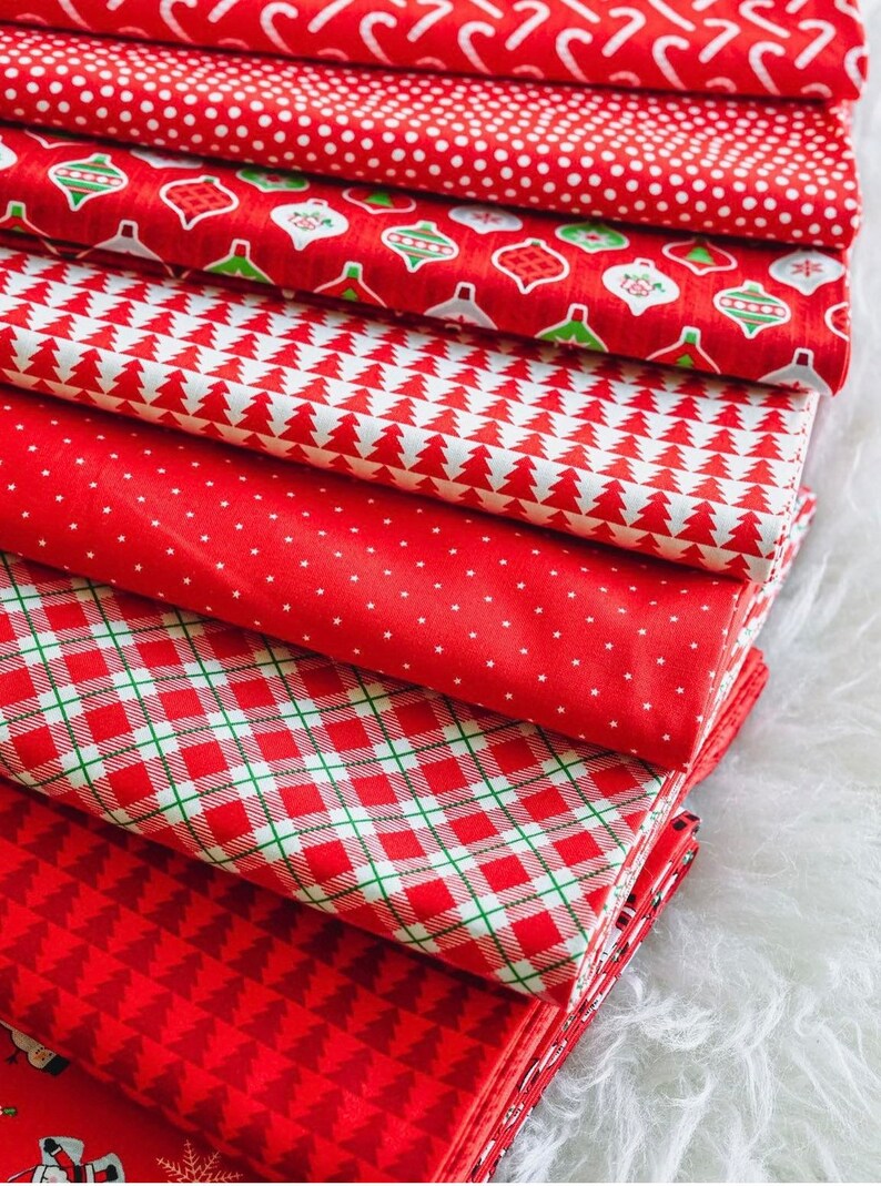 Candy Cane Lane Fabric, 1/2yd Snowflake Fabric, Moda Fabrics, 24123 15