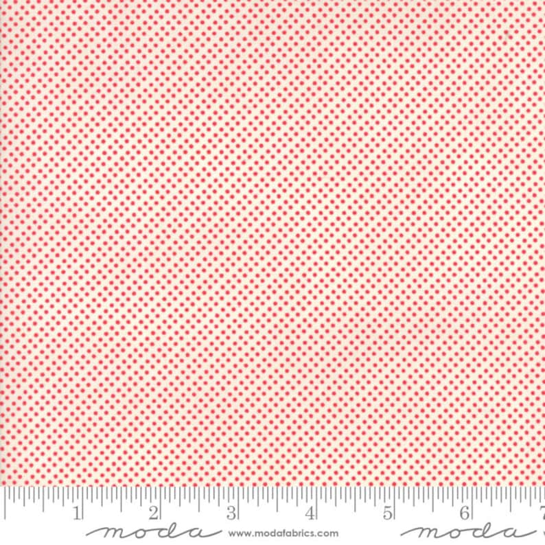 8655 92 Quilt Fabric Red Dot Fabric Mini Dots Red Moda Basic Essential Christmas Fabric Dots Fabric