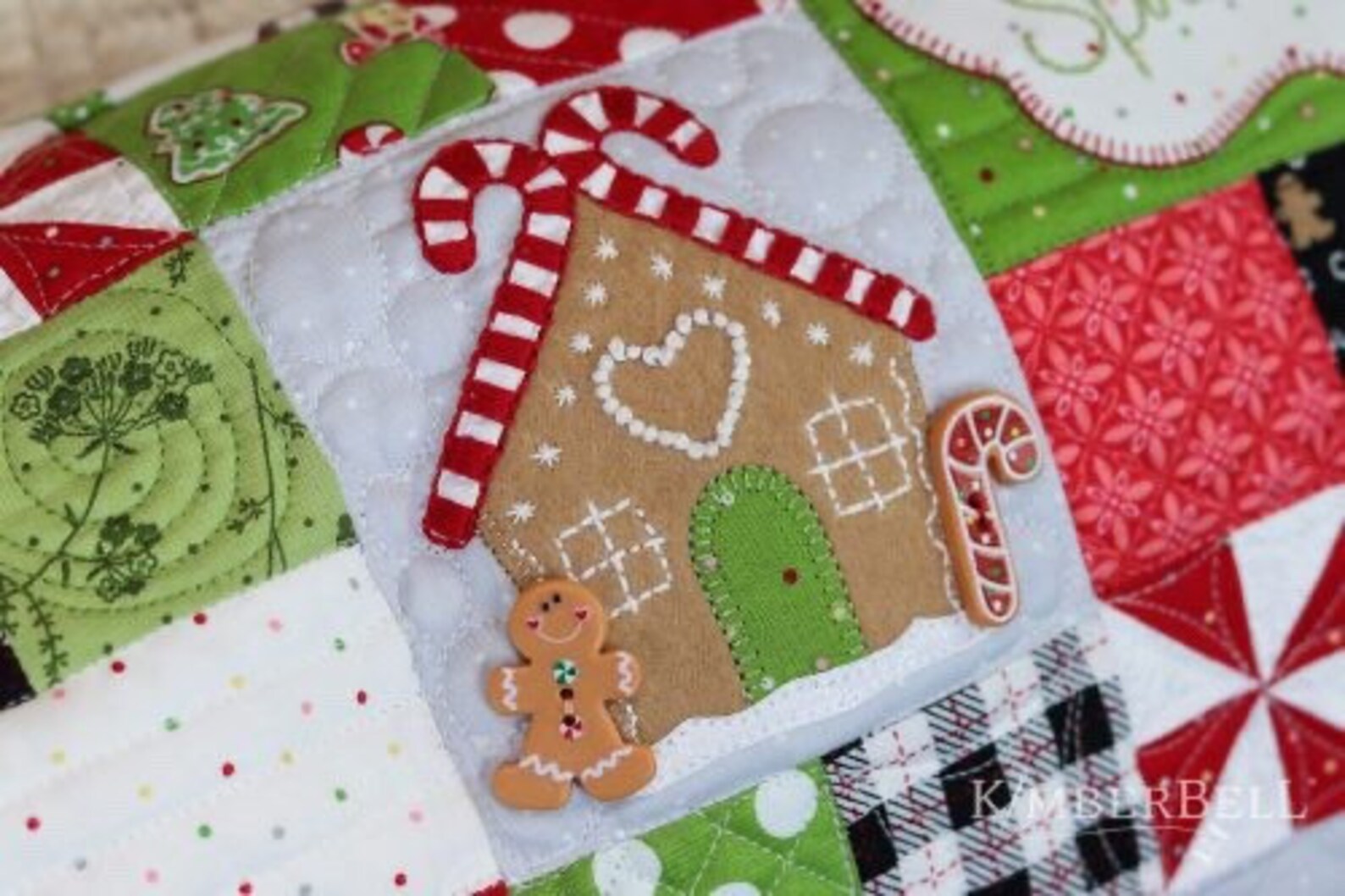 Kimberbell Gingers Kitchen Christmas Bench Pillow Etsy