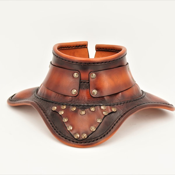 Leather Neck Collar Etsy