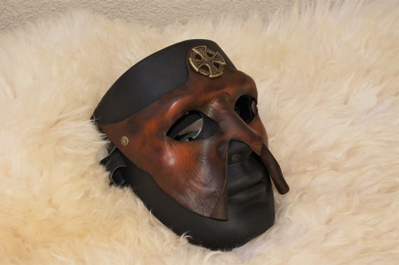Seneste nyt Tutor Alaska Handmade Leather Mask With Celtic Cross Unique Brown - Etsy