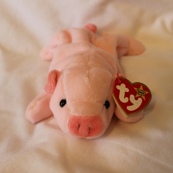 Vintage ty Squealer Pig Beanie Baby Retired May 1, 1998 Beanie Babies New with Mint Tags!