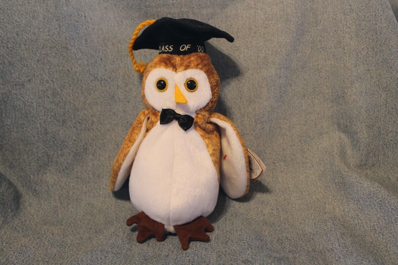Vintage ty Wisest 2000 Graduation Owl Beanie Baby School Reunion Gift! Retired 12/15/00 Beanie Babie