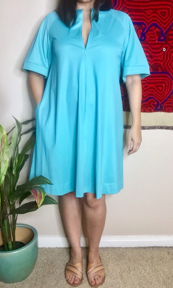 Size L 70s lounge dress | vacation boho beach loun