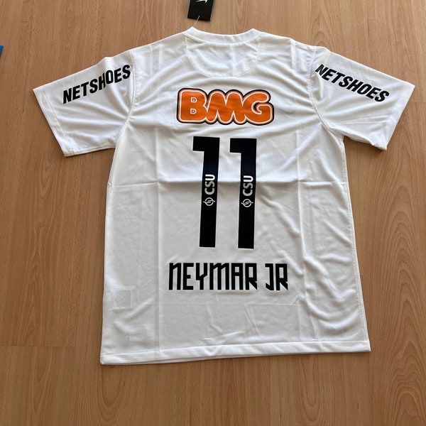 Neymar JR 11 Santos FC Home Retro Jersey 2011-2012, Neymar JR Inspired Football Shirt, Neymar Soccer Jersey, Neymar Vintage Football