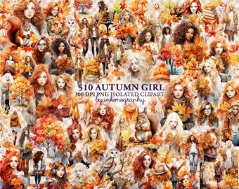 Herbst Mädchen Clipart, Mode Mädchen Clipart, transparente Png, kommerzielle Nutzung, Herbst Mädchen digitale Aufkleber, saisonale, digitale Aufkleber