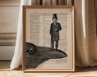 Edgar Poe Nevermore, unik gåva till mannen, Edgar Poe-affisch, Edgar Allan Poe, vägg i studentrum, Allan Poe-dekor, litterär skräckkonst, 099