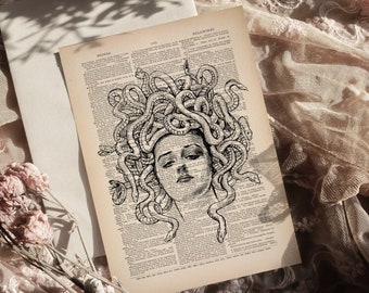 Snake Goddess Poster Gorgon Head Gorgona Snake Haired Woman Feminine Wall Art Empowerment Art Greek Goddess Geek Goddess Pagan Witch Gift 38