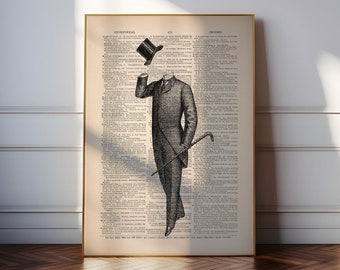 Surreal Art Print, Gothic Home Decor, Victorian Wall Art, Surreal Collage, Funny Ghost Art Print, Victorian Gothic, Halloween Decor Art 170