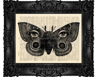 Moth Print Etsy - moth print moth art print moth wings moth book page moth drawing moth painting moth poster moth wall art wall decor moth decor image 080