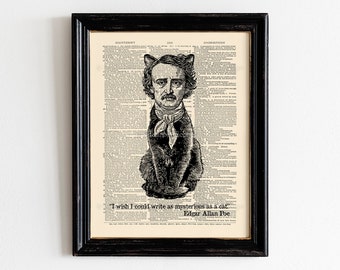Affiche Art Print Citation Edgar Allan Poe – Déco Gothique Maison, Neuve