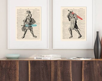 Espada ligera, arte fresco de la novia, arte divertido de la pared de los niños, arte divertido de la novia, regalo divertido del novio, regalo divertido de la muchacha adolescente, conjunto de regalos geek, S43