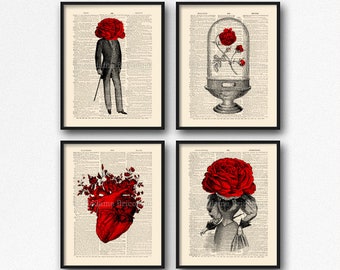 Husband Gift Set, Boyfriend Gift Set, Art Poster Set, Gift Set For Wife, Gothic Womans Gift, Gift For Couples, Christmas Print Gift, PackS06