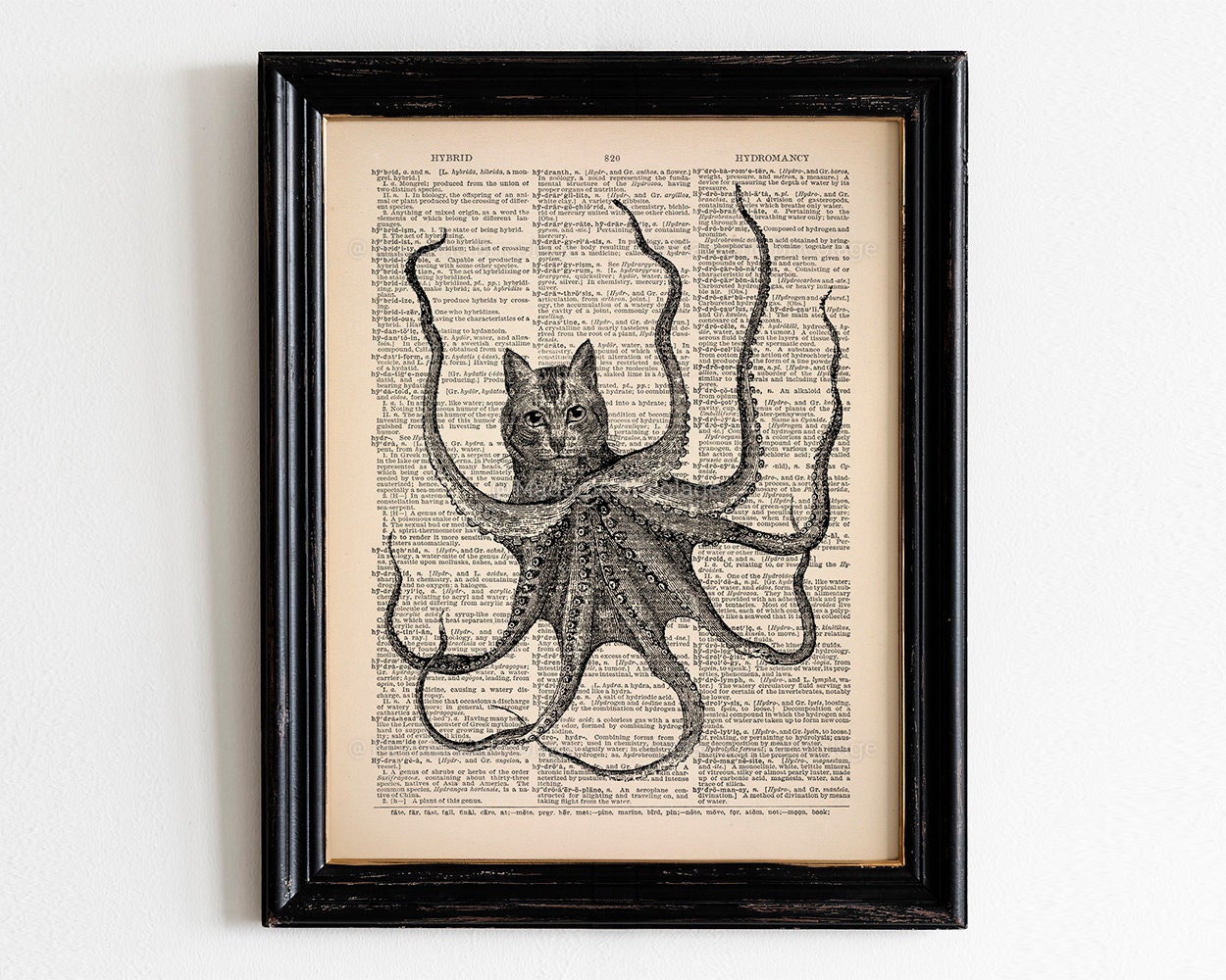 Octopussy, Octocat, Octopus Cat Hybrid Animal Weird Art Print
