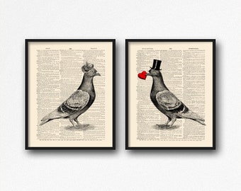 Couples Gift Poster, Husband Gift Set, Gift Set For Wife, Gift For Couples, Wedding Print Idea, Gift Pack For Wife, Love Birds Poster, S35
