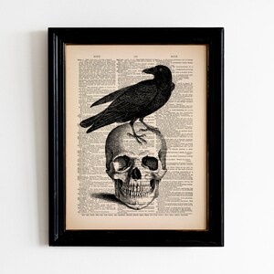 Romantic Academia Gothic Home Decor Vintage Gothic Decor Gothic Gift Gothic Wall Decor Goth Home Decor Christmas Gifts Dark Aesthetic Room image 4