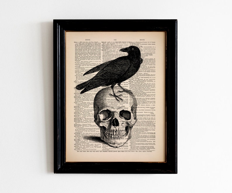 Romantic Academia Gothic Home Decor Vintage Gothic Decor Gothic Gift Gothic Wall Decor Goth Home Decor Christmas Gifts Dark Aesthetic Room image 4