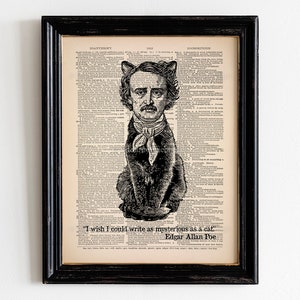Inspirational Quote Gift for Writer, Author, Poet, Novelist, Edgar Allan Poe Creative Writers Inspiration Poster, Gothic Bookish Gift 538