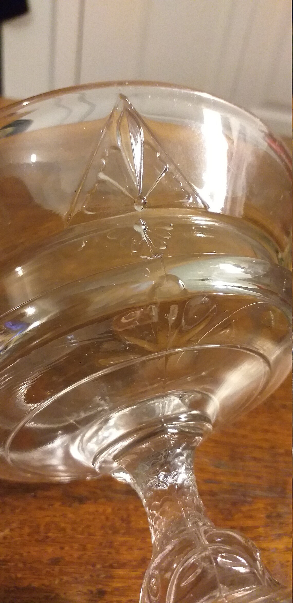 Antique compote / comport pressed glass pedestal dish twin Etsy