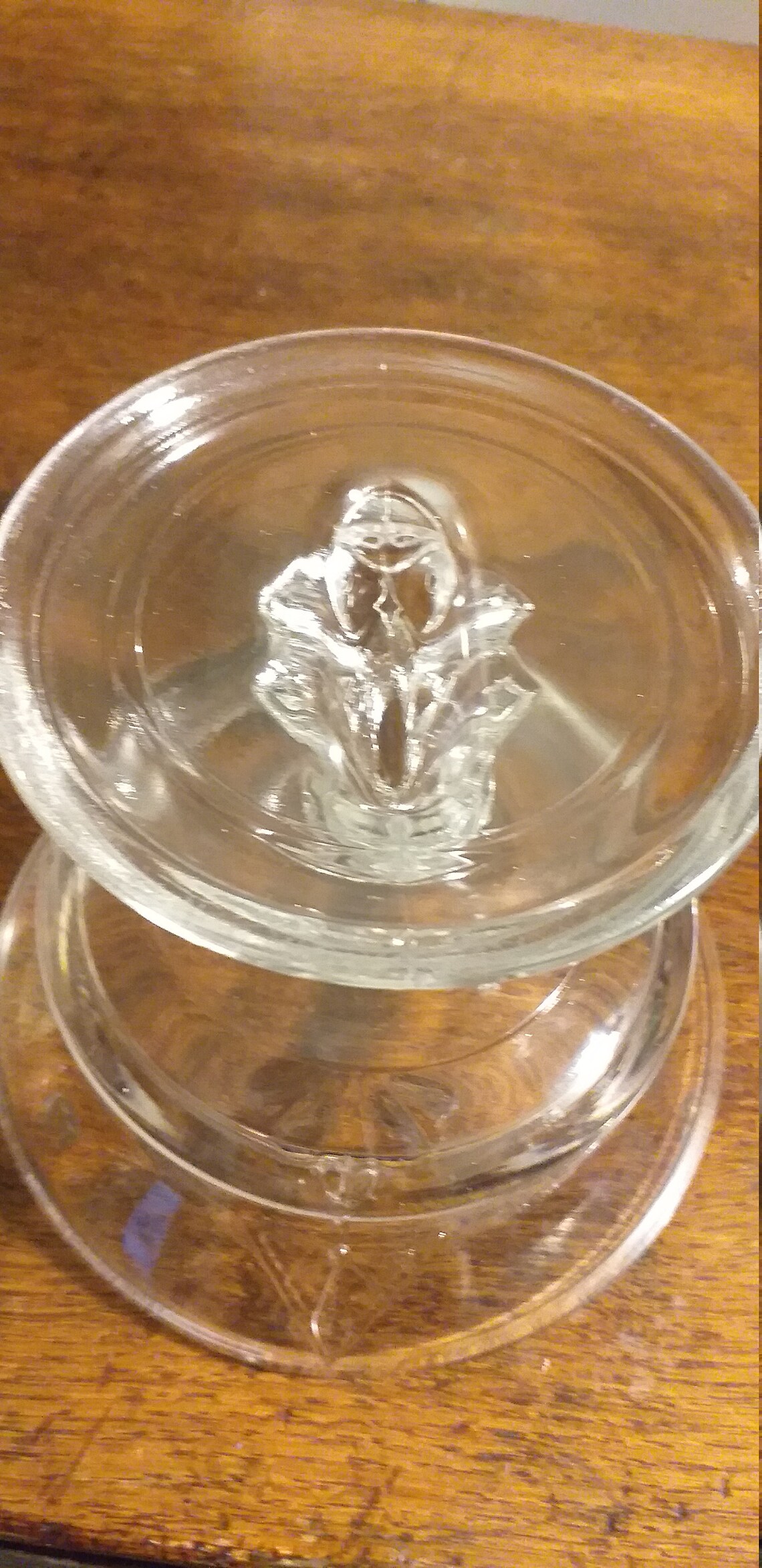 Antique compote / comport pressed glass pedestal dish twin Etsy