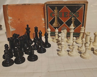 Vintage Chad Valley chess set