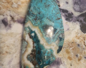 Natural Chrysocolla, High dome cabochon, 541