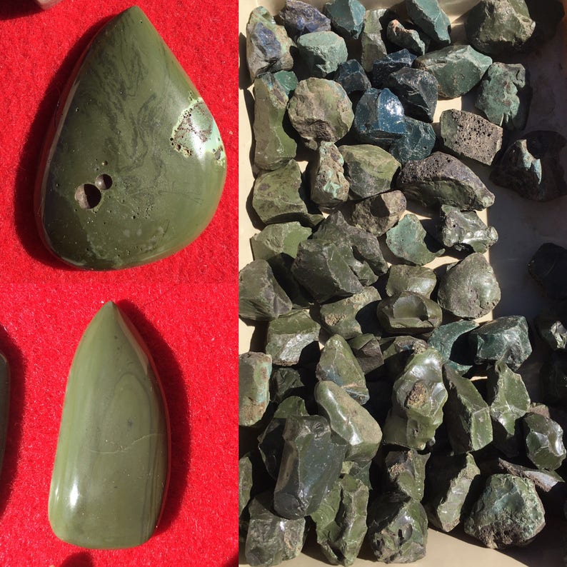 Real Green Obsidian Rough image 3