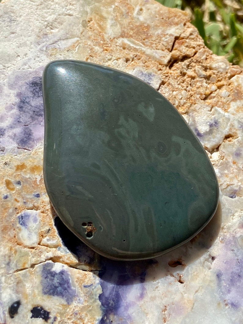 Green Obsidian Freeform Cabochon