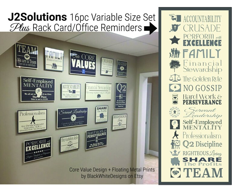 Core Values Sign Boards Custom Core Values Signage: Company Ideals Wall Art - Etsy