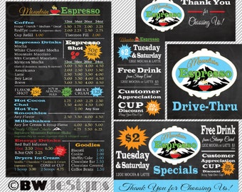 Custom Multi-Panel Menu for Restaurant Coffee Shop | Cafe Menu Boards | 3 Panel Menu | 4 Panel Menu | Detailed Menu | Bar Signs