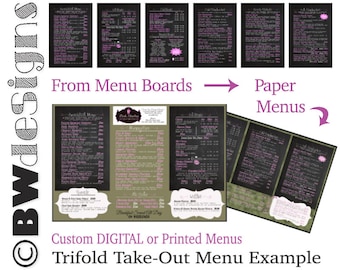 ADD-ON Brochure Menu Design- Take Home Menu- Trifold Design- Restaurant Menu- Cafe Menu- Smoothie Shop Menu- Food Truck Handout Espresso Bar